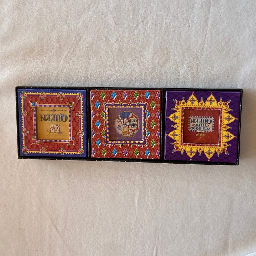 Mary Engelbreit set of 3 mini photo frames “It’s Good to be Queen”